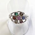 HR0008 Multi Sapphire Cluster Ring Ceylon Gemstone Silver
