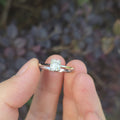 RIP002 0.9ct Natural White Sapphire Ring in Solid Platinum - Size 17