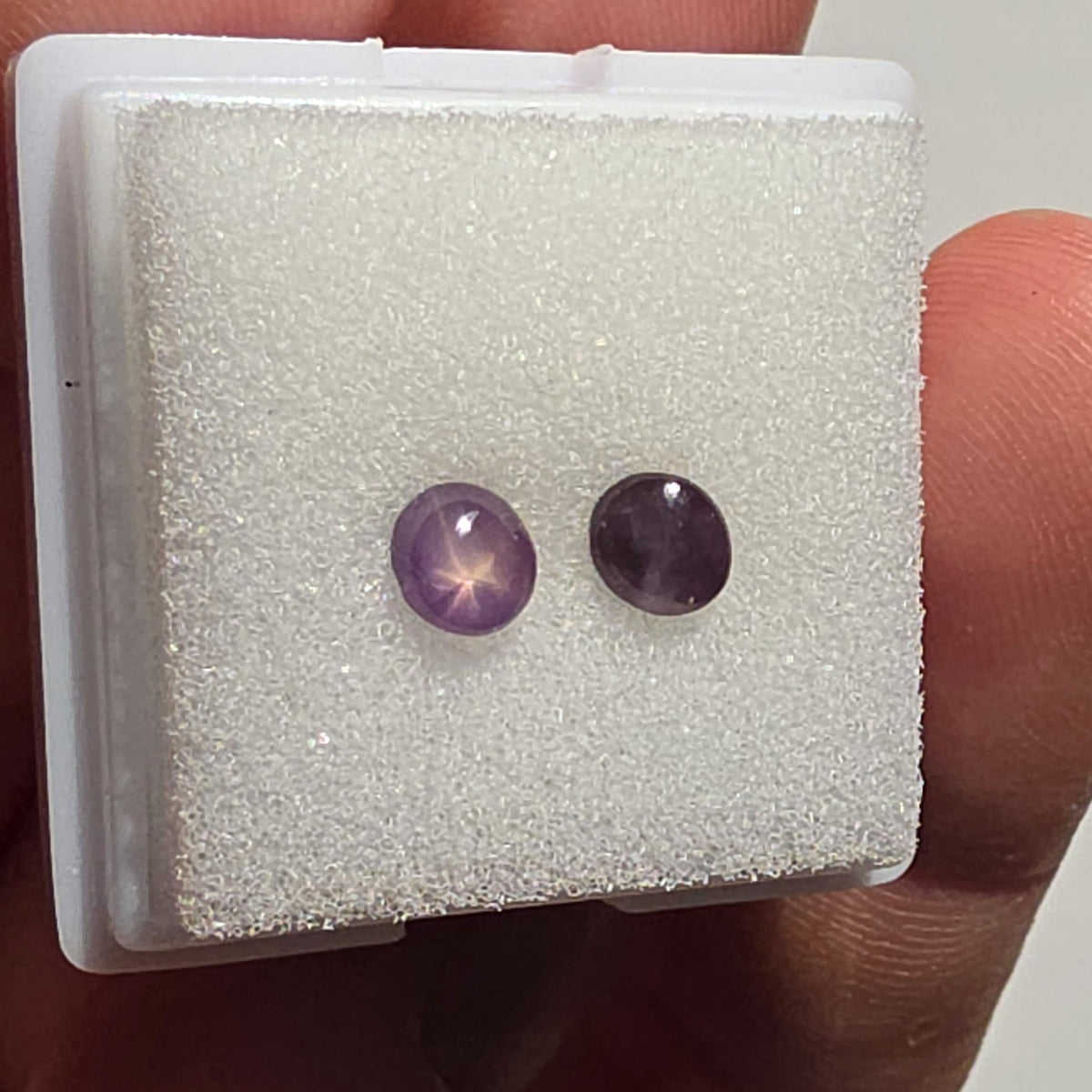 SAL005 1.27ct Star Sapphire Matched Pair - Celestial Symmetry