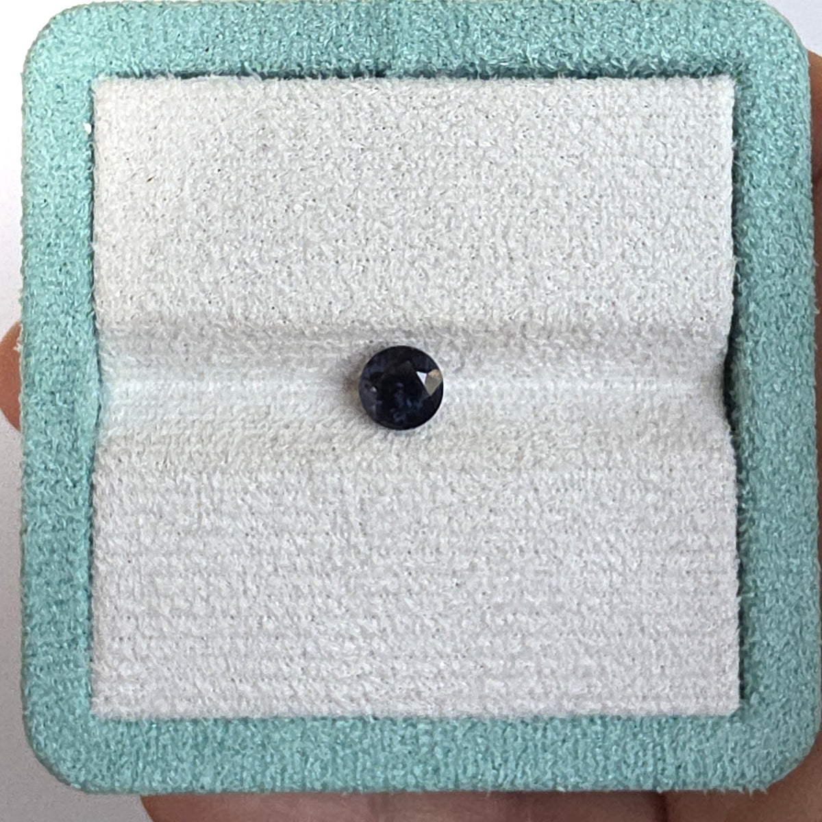 SP0007 Steel Blue Spinel Round 1.8ct - 6.6x6.6x5.5mm