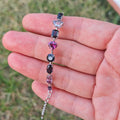 BRS017~19 Artisan Irregular Raw-Style Multi-Gemstone Silver Bracelet