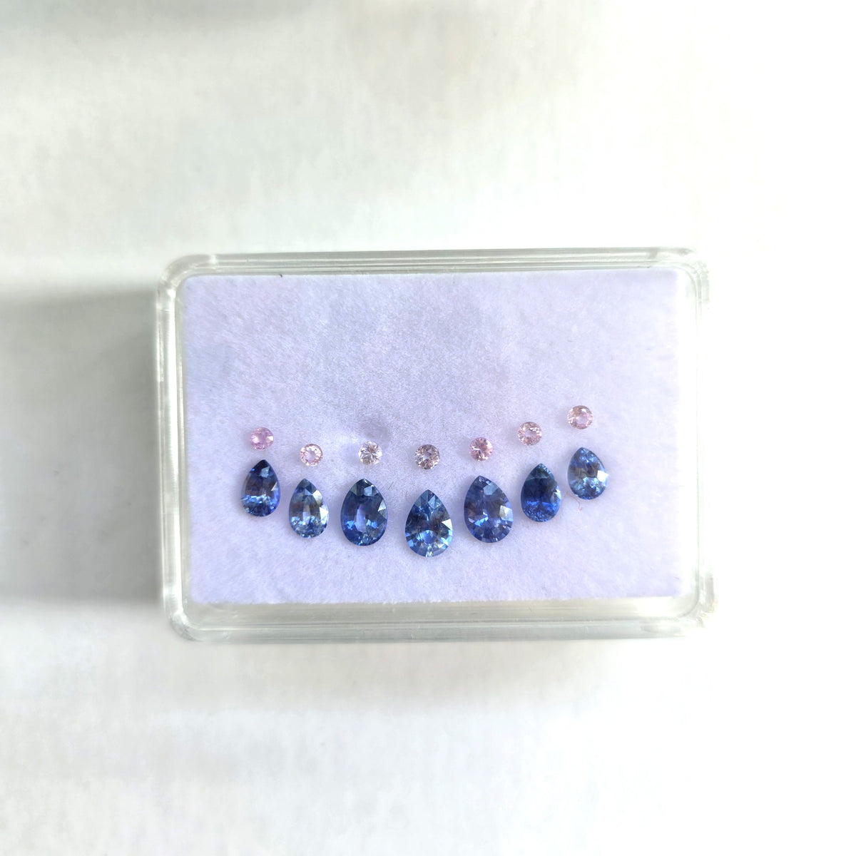 SL2607 5 Ct Natural Sapphire Set, Blue & Pink, Sri Lanka