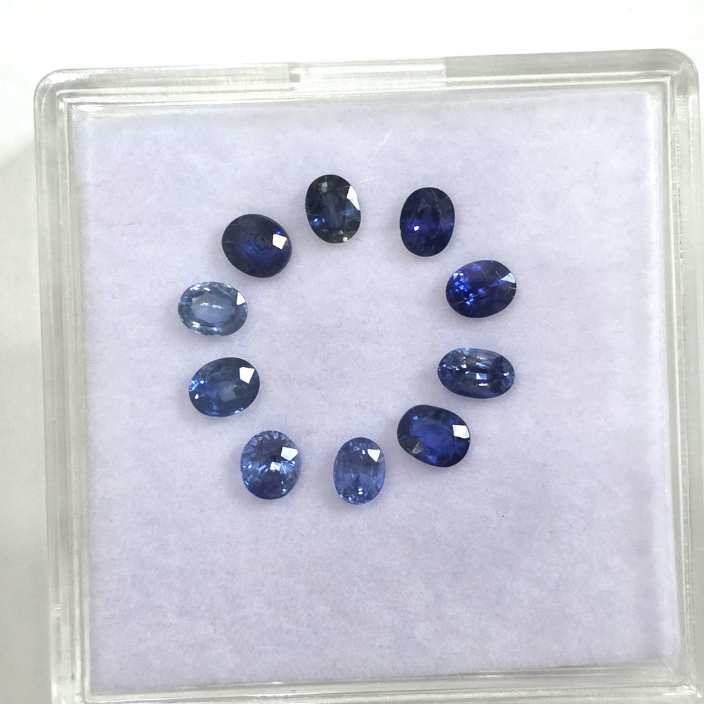 SL2606 4.5 Ct Natural Mix Color Sapphire Lot, 10 Pcs, Sri Lanka