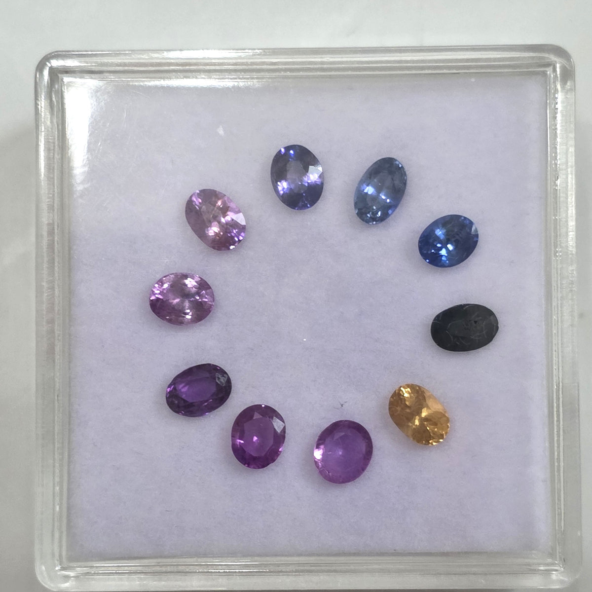 SL2604 4.5 Ct Natural Mix Color Sapphire Lot, 10 Pcs, Sri Lanka