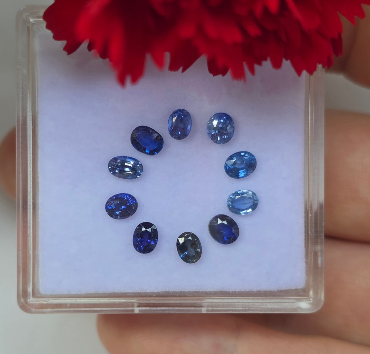 SL2606 4.5 Ct Natural Mix Color Sapphire Lot, 10 Pcs, Sri Lanka