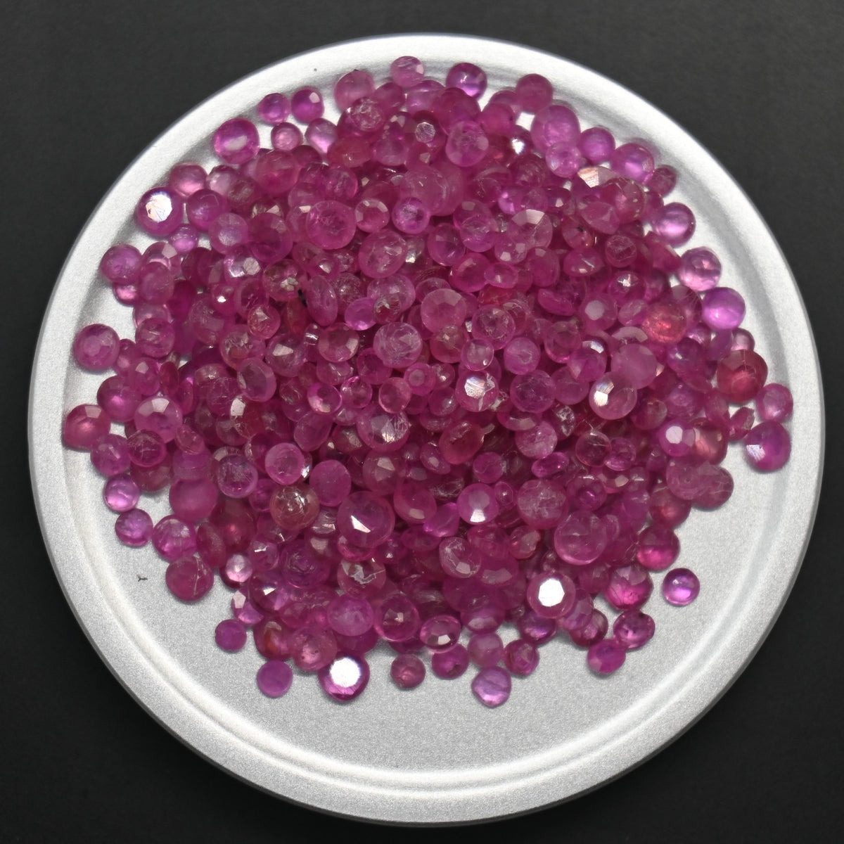 RUL002 55.65 Ct Natural Unheated Madagascar Ruby Lot, Round, 500 Pcs