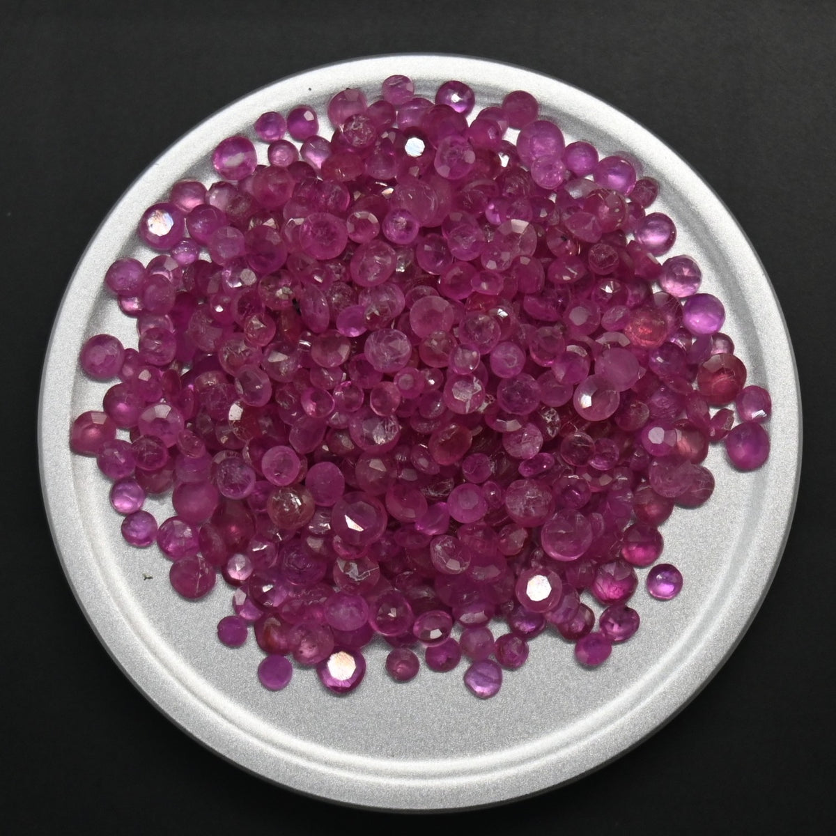RUL002 55.65 Ct Natural Unheated Madagascar Ruby Lot, Round, 500 Pcs