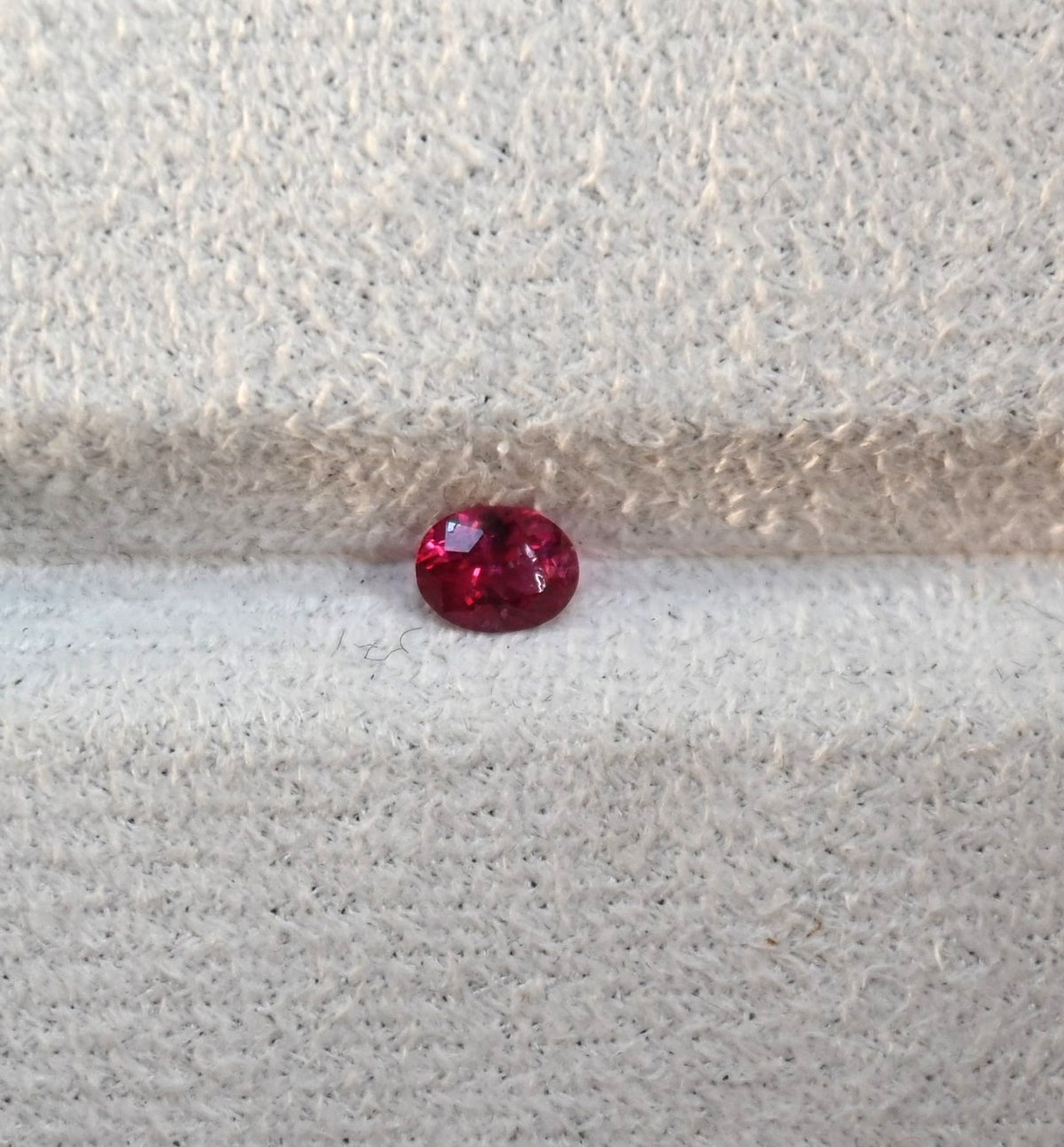 RU0001 0.6ct Vivid Red Ruby - Fiery Ceylon Oval
