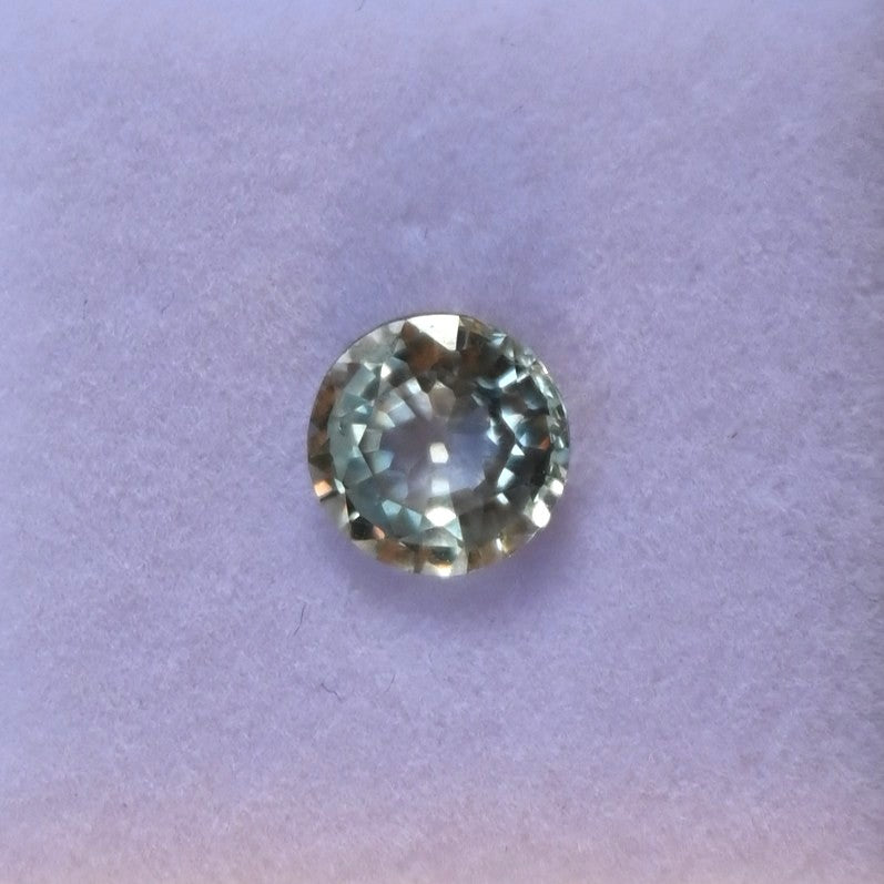 SAG004 1.19ct Natural Green Sapphire - Sparkling Round Cut