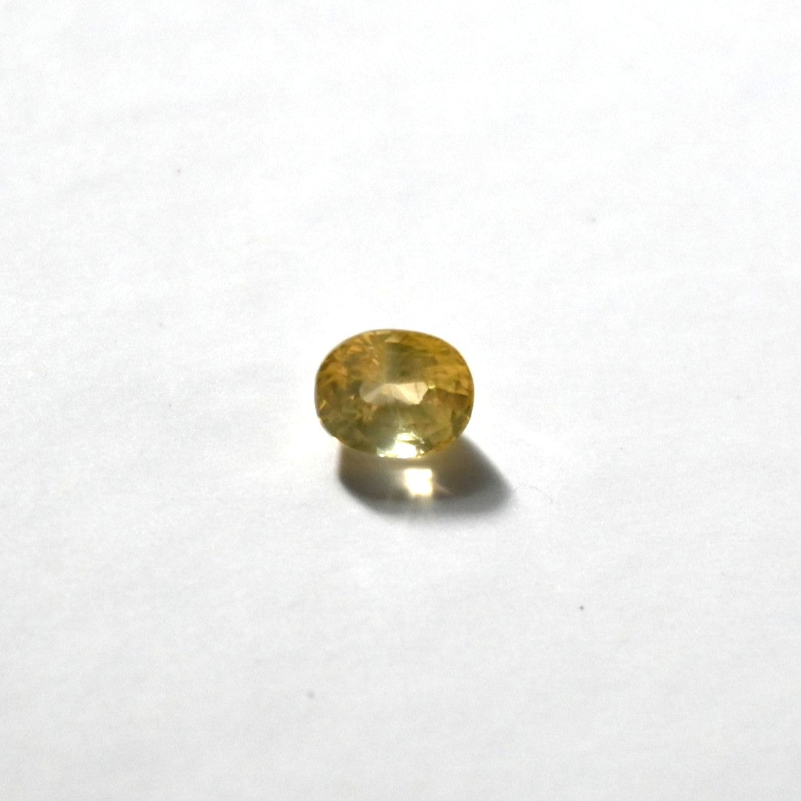 SAY003 1.2ct Lemon Yellow Sapphire Oval - Crystalline Clarity