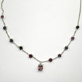 HN0001 Minimal Spinel Necklace 925 Sterling Silver Gem