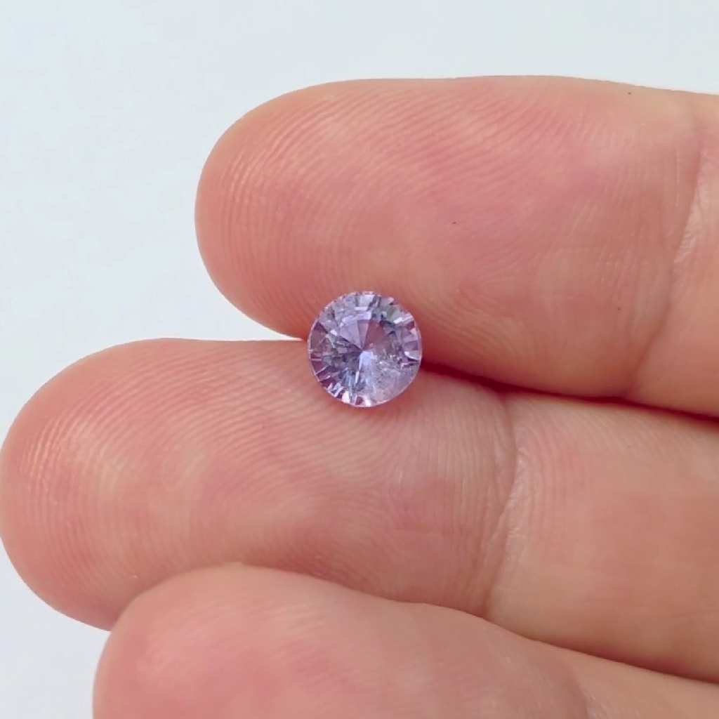 FS2611 1.05 Ct Natural Purple Sapphire, Round, Sri Lanka