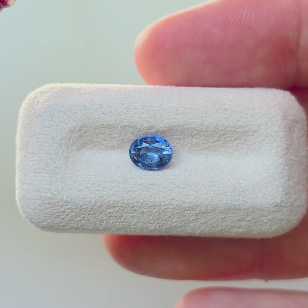 BS2606 0.81 Ct Natural Blue Sapphire, Oval, Sri Lanka