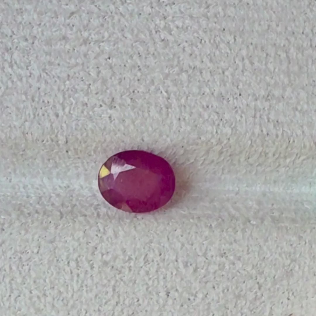 RU0005 3.9ct Myanmar Ruby - Oval Cut