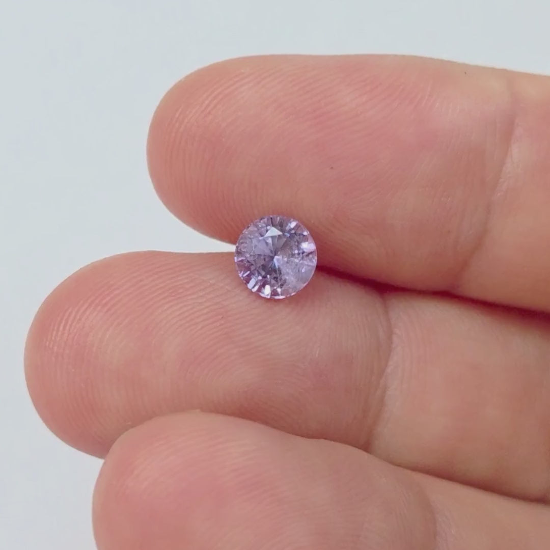 FS2611 1.05 Ct Natural Purple Sapphire, Round, Sri Lanka