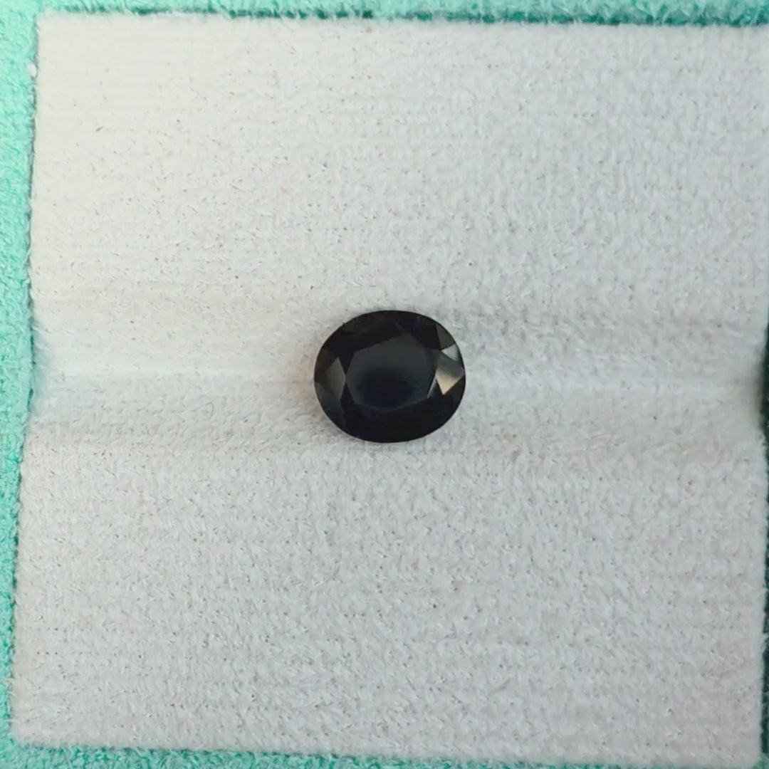 TO0001 3.87ct Midnight Black Tourmaline Oval - Sri Lanka