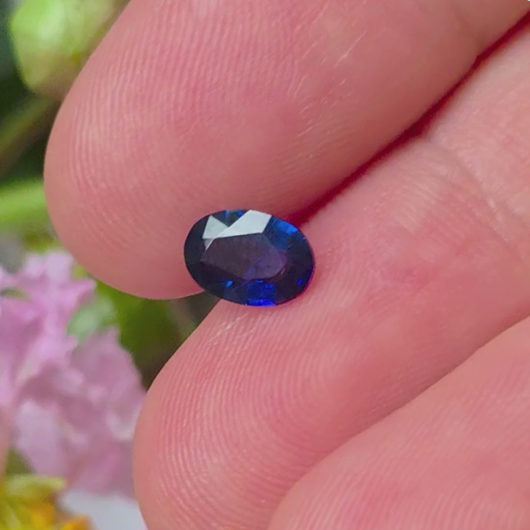 BS2608 0.79 Ct Natural Blue Sapphire, Oval, Sri Lanka