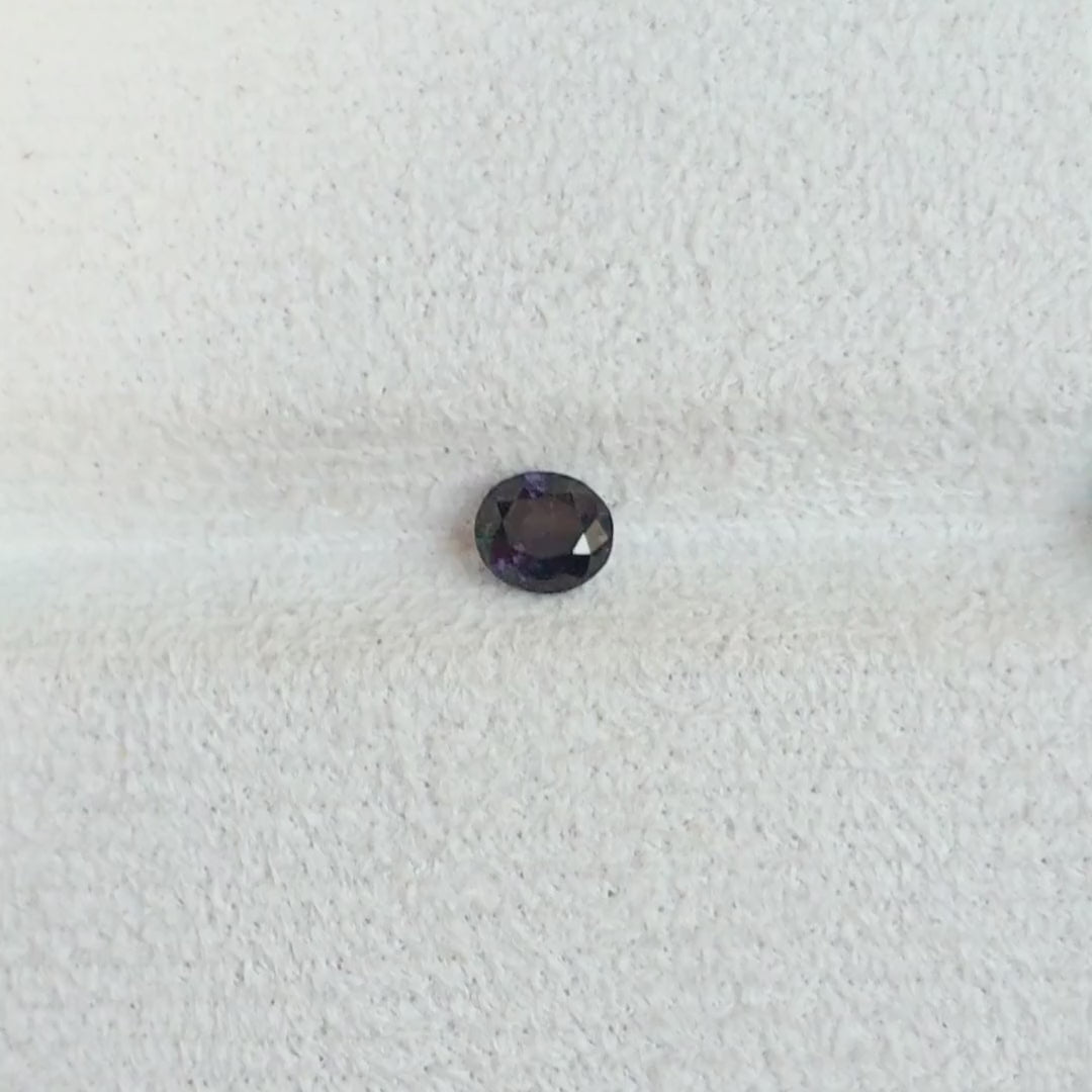 SP0003 Dark Purple Spinel Oval 1ct - 5.9x5.2x4.2mm