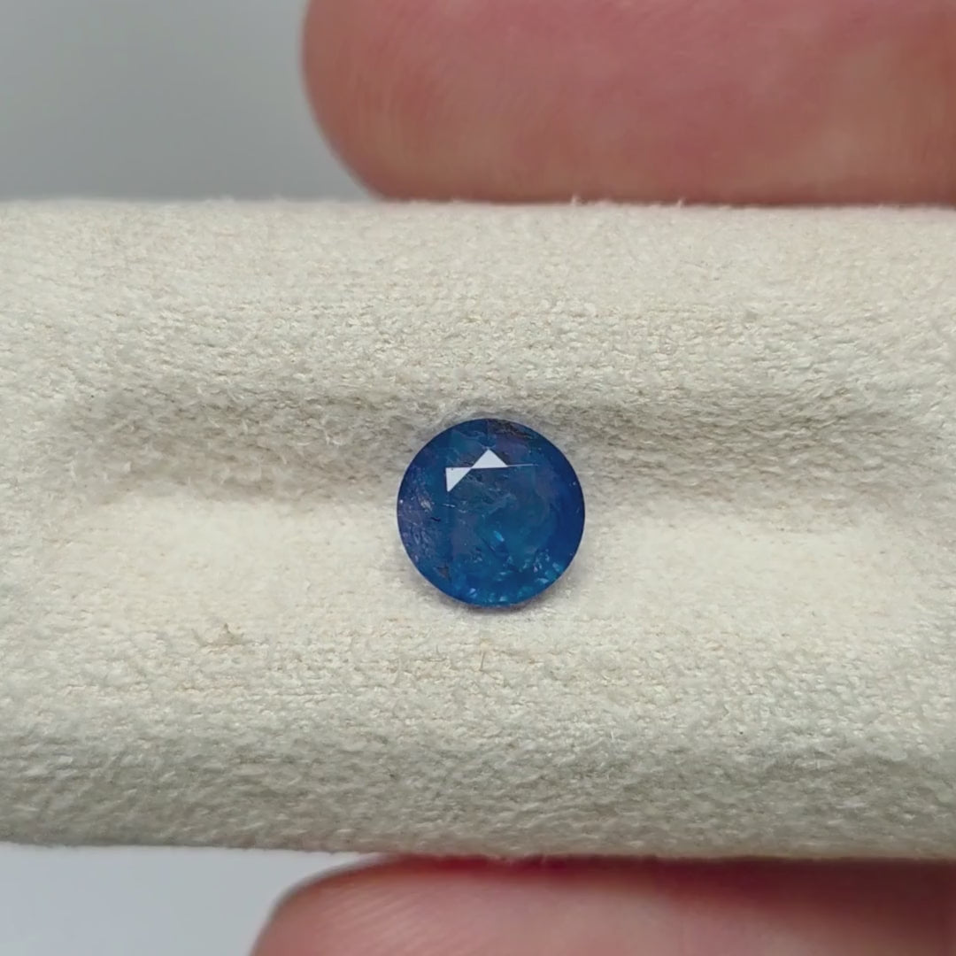 BS2605 1.05 Ct Natural Blue Sapphire, Round, Sri Lanka