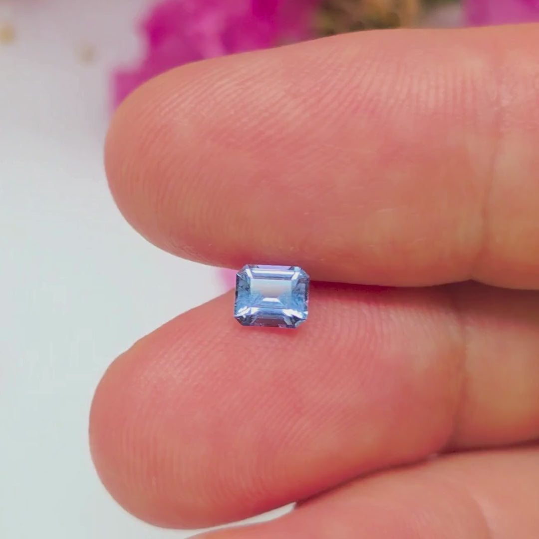 BS2612 0.42 Ct Natural Blue Sapphire, Square, Sri Lanka