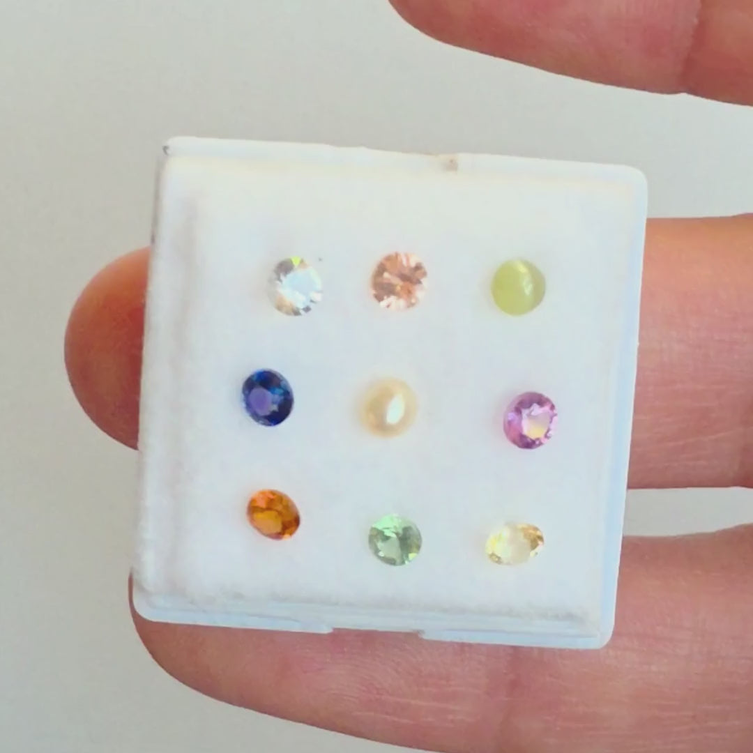 SAL003 1.47ct Pastel Sapphire Collection - 9 Piece Gradient Set