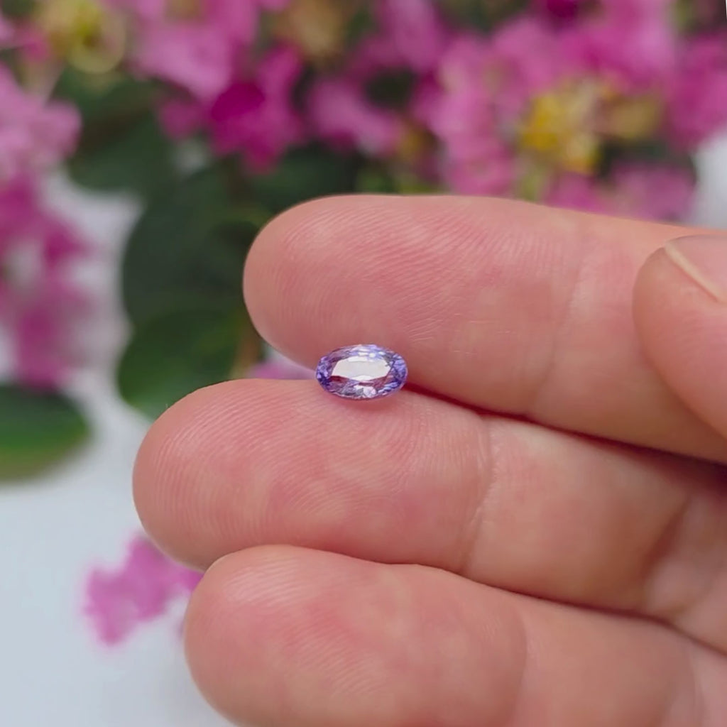 FS2613 0.90 Ct Natural Purple Sapphire, Oval, Sri Lanka