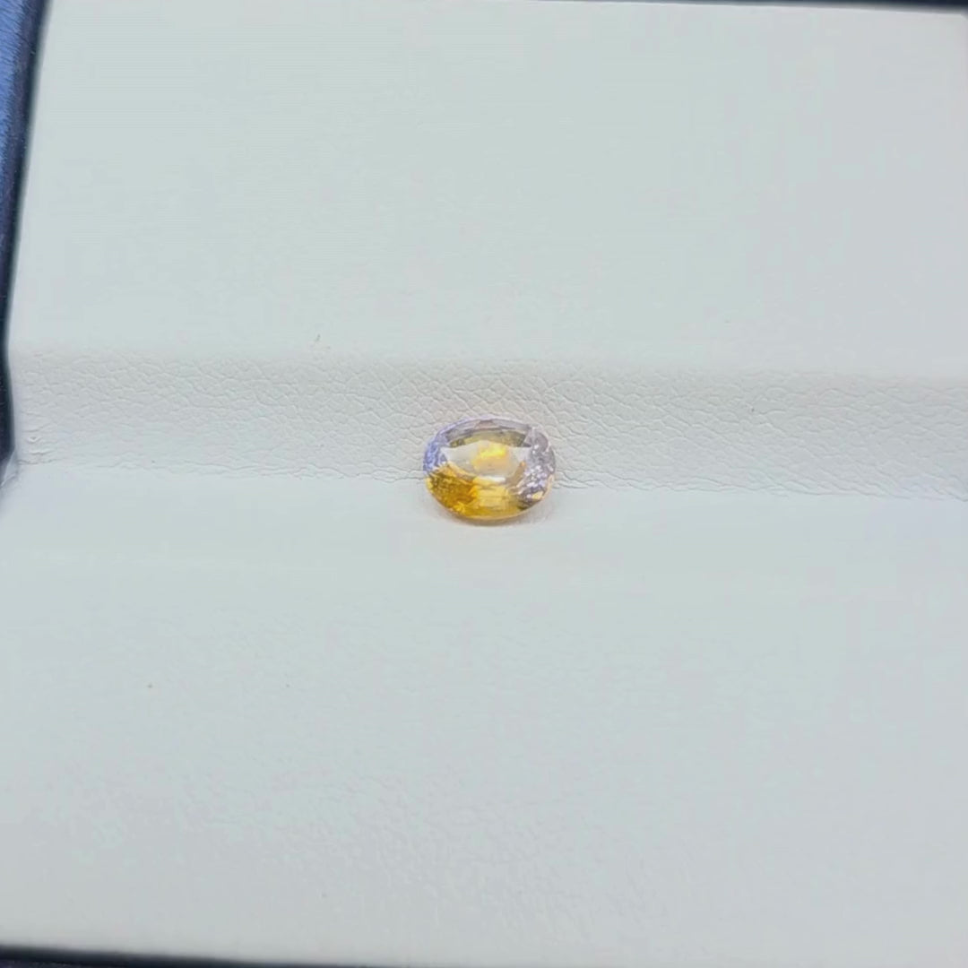 FS2605 1.45 Ct Natural Bi-Color Sapphire, Cushion, Sri Lanka