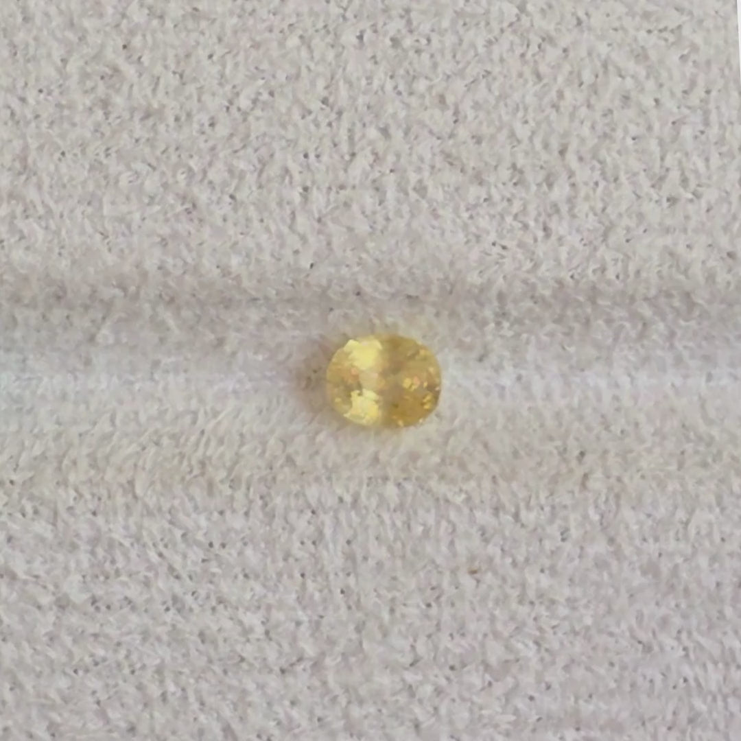 SAY003 1.2ct Lemon Yellow Sapphire Oval - Crystalline Clarity
