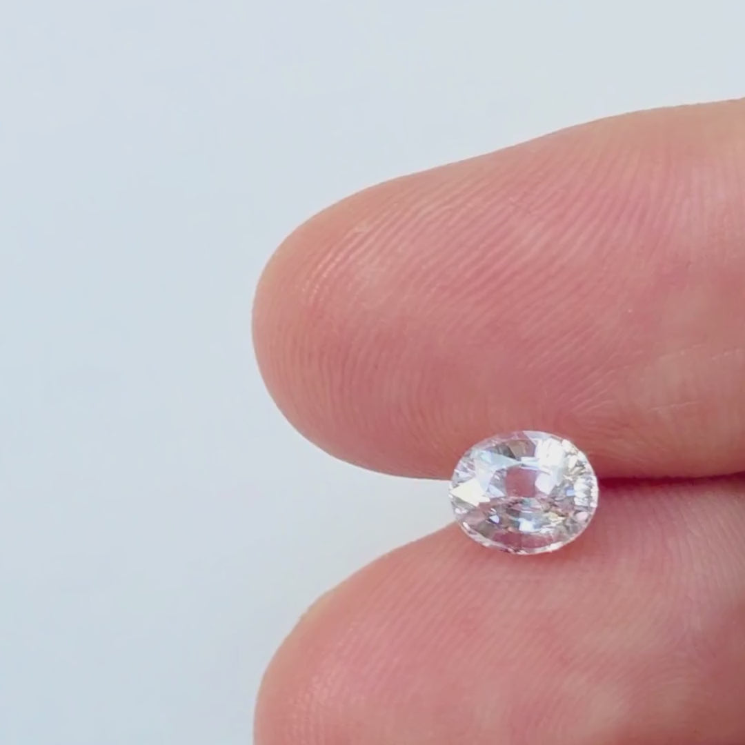 FS2608 1.19 Ct Natural White Sapphire, Oval, Sri Lanka