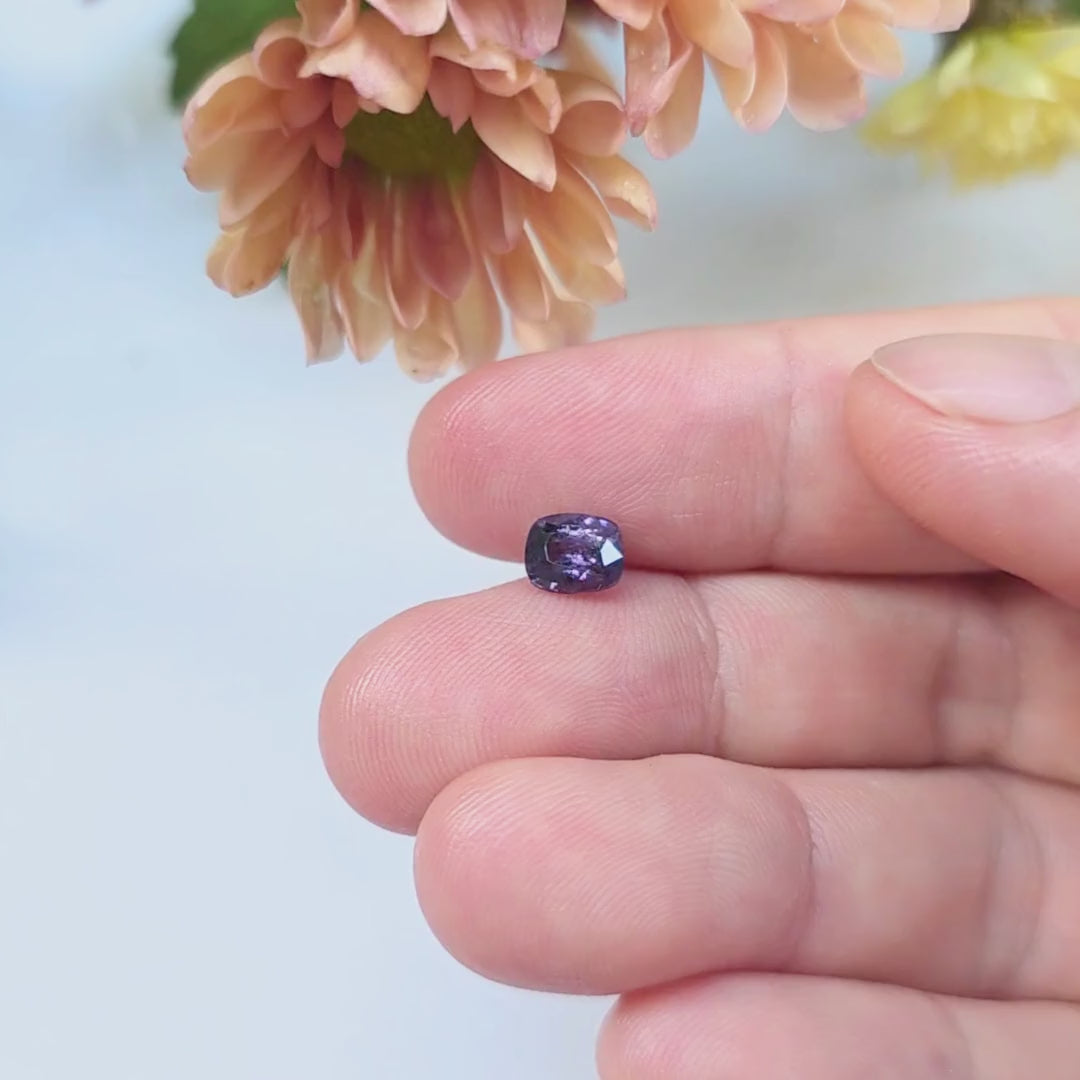 FS2606 1.32 Ct Natural Purple Sapphire, Cushion, Sri Lanka