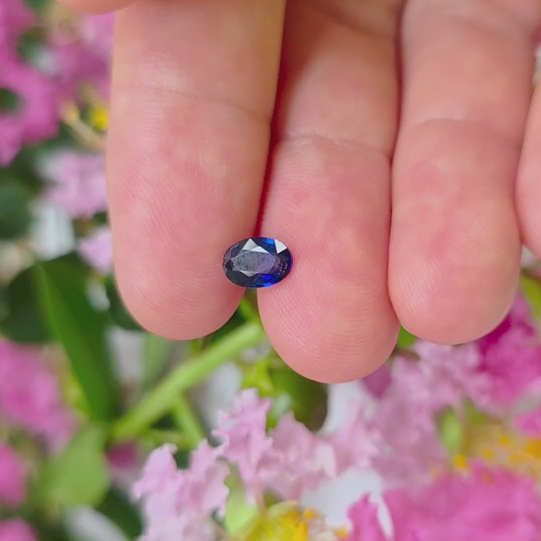 BS2608 0.79 Ct Natural Blue Sapphire, Oval, Sri Lanka