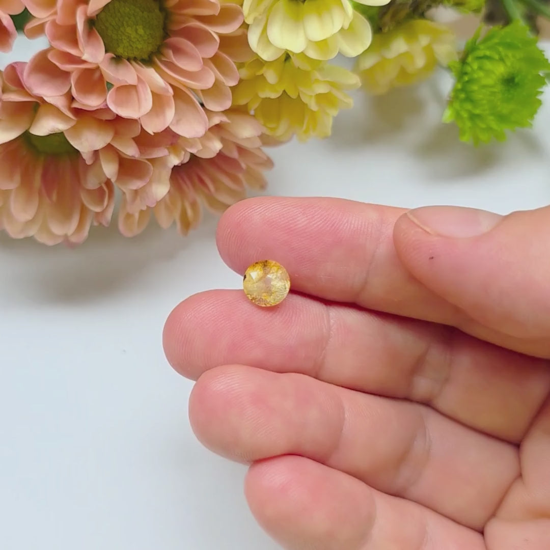 FS2601 2.25 Ct Natural Yellow Sapphire, Round, Sri Lanka
