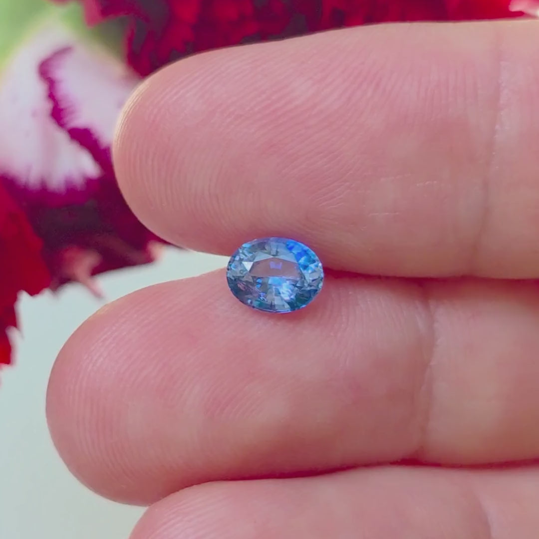 BS2606 0.81 Ct Natural Blue Sapphire, Oval, Sri Lanka