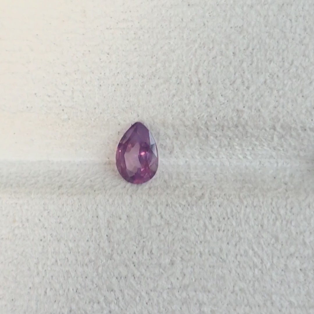 SP0008 Purple Pink Spinel Teardrop 1.3ct - 8.6x6mm