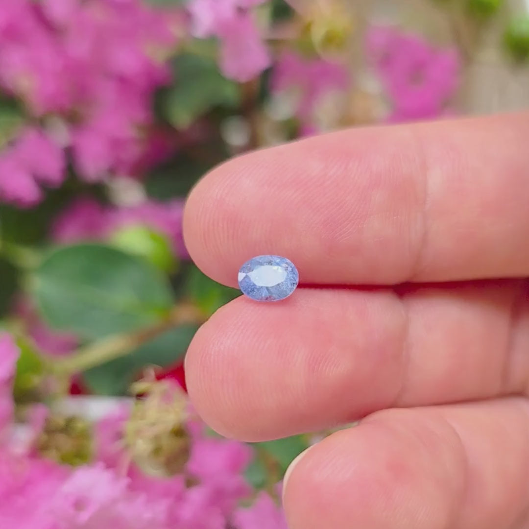 BS2609 0.76 Ct Natural Blue Sapphire, Oval, Sri Lanka