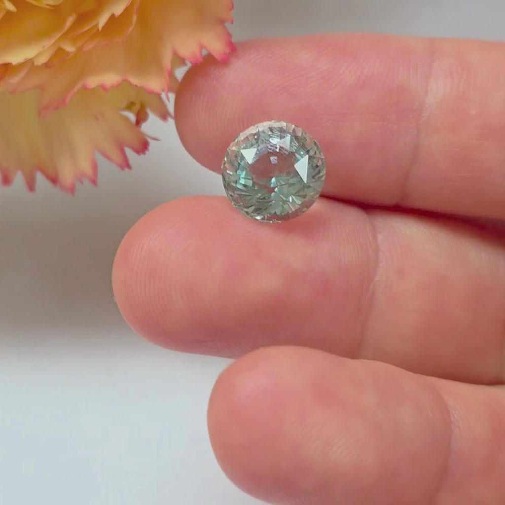 4 Ct Natural Aquamarine, Round, Sri Lanka