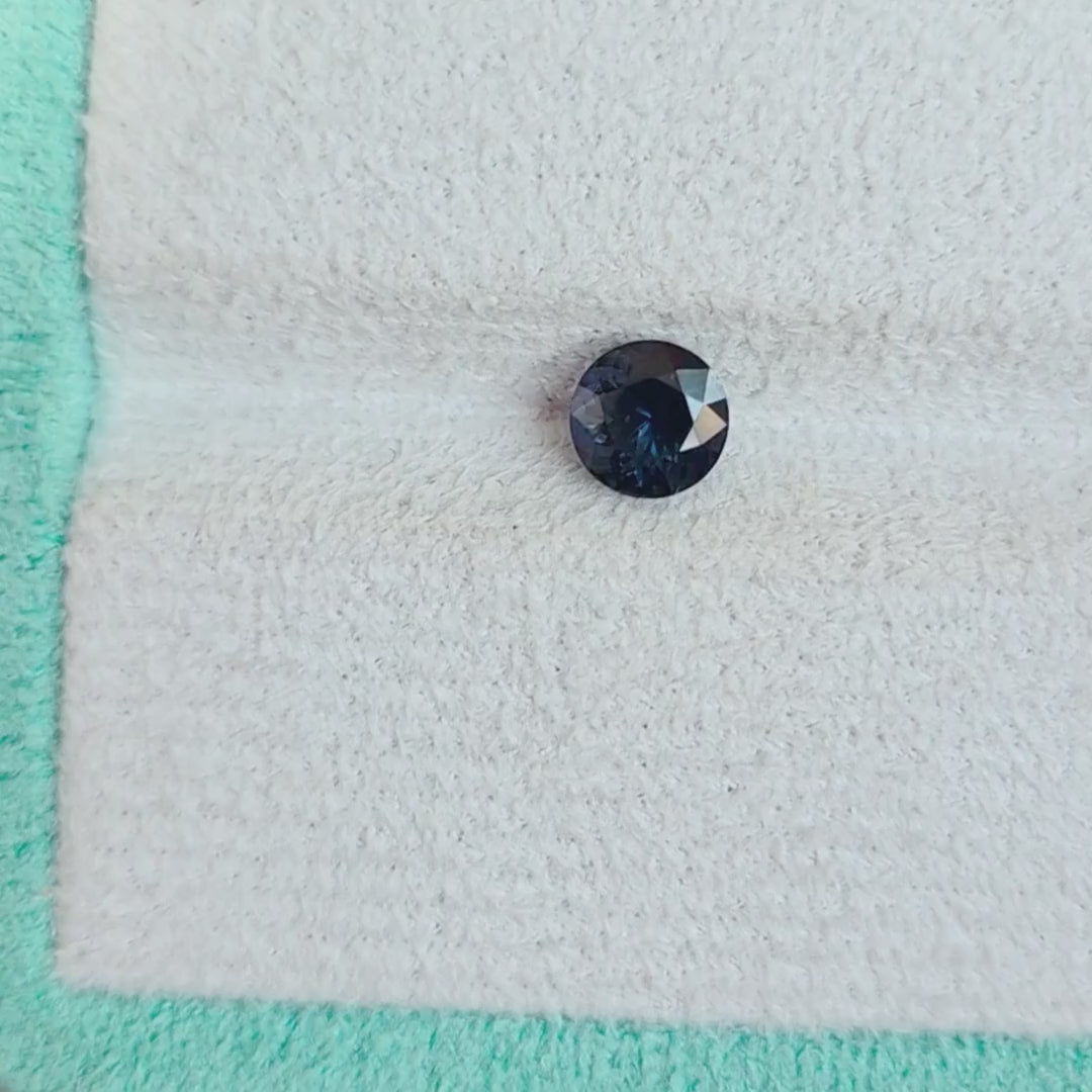 SP0007 Steel Blue Spinel Round 1.8ct - 6.6x6.6x5.5mm