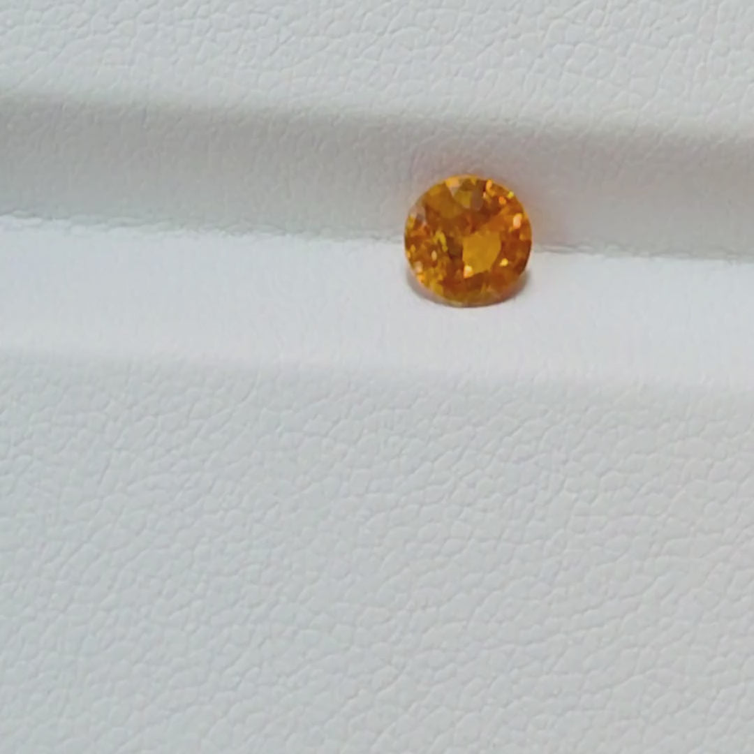 SAO001 0.8ct Natural Orange Sapphire - Rare Saffron Hue