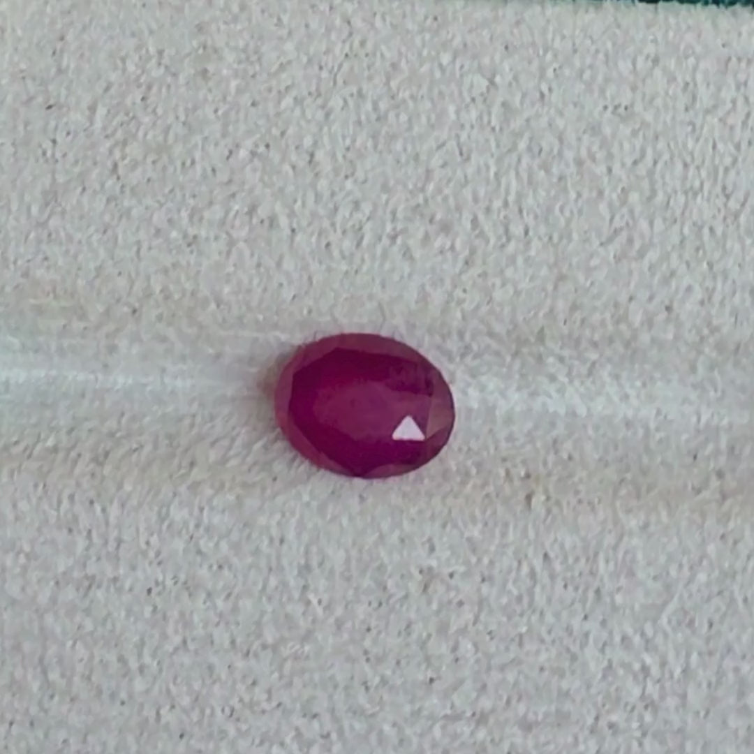 RU0004 4.1ct Large Burmese Ruby Oval - Investment Grade