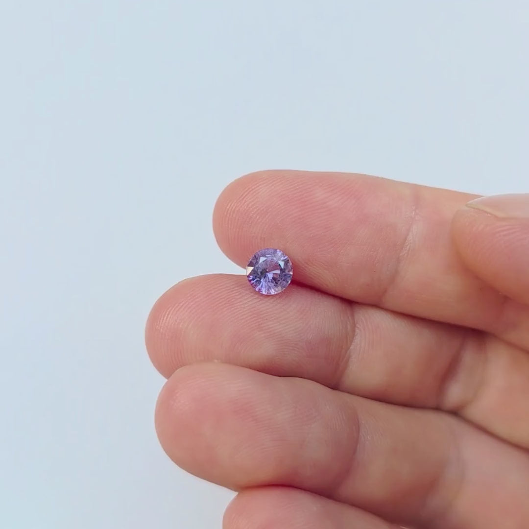 FS2611 1.05 Ct Natural Purple Sapphire, Round, Sri Lanka